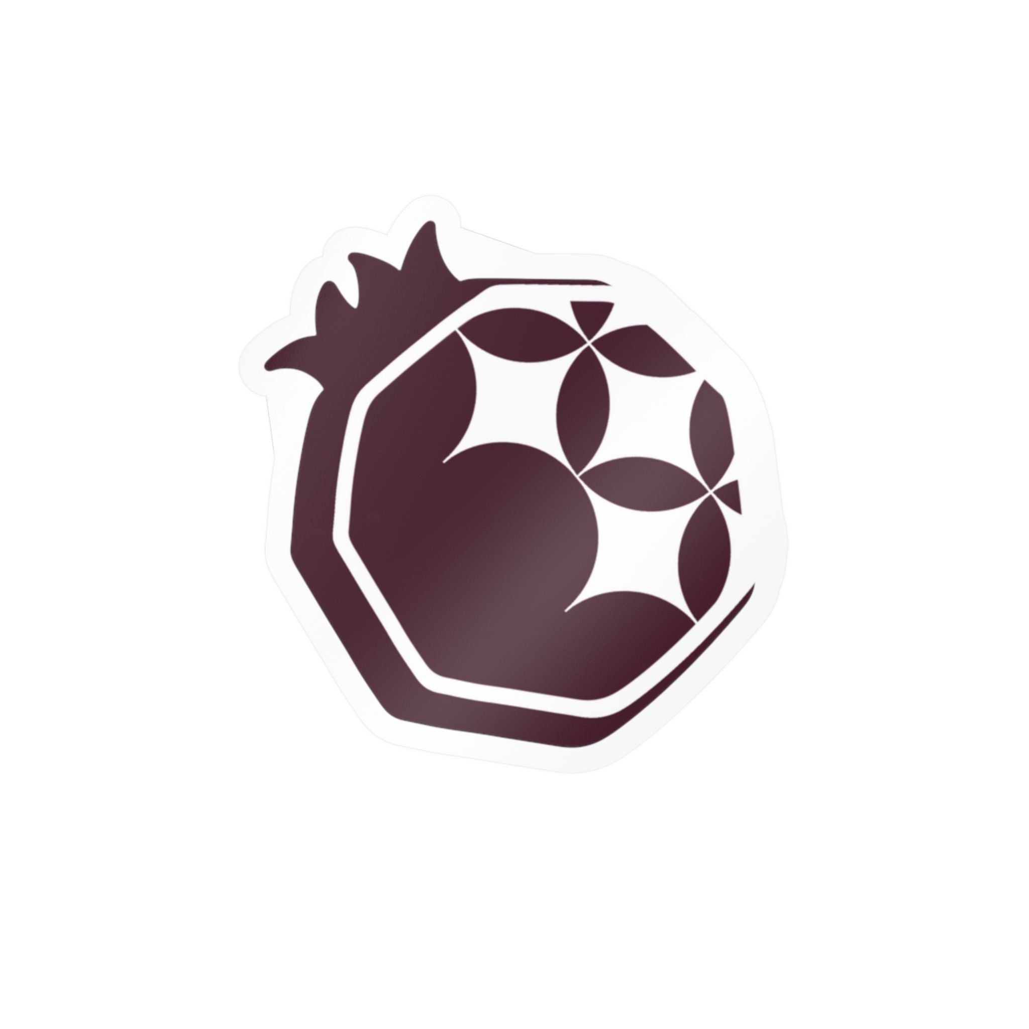 Pomegranate Kiss-Cut Vinyl Sticker — Decorative Fruit Decal for Laptops, Water Bottles & Windows