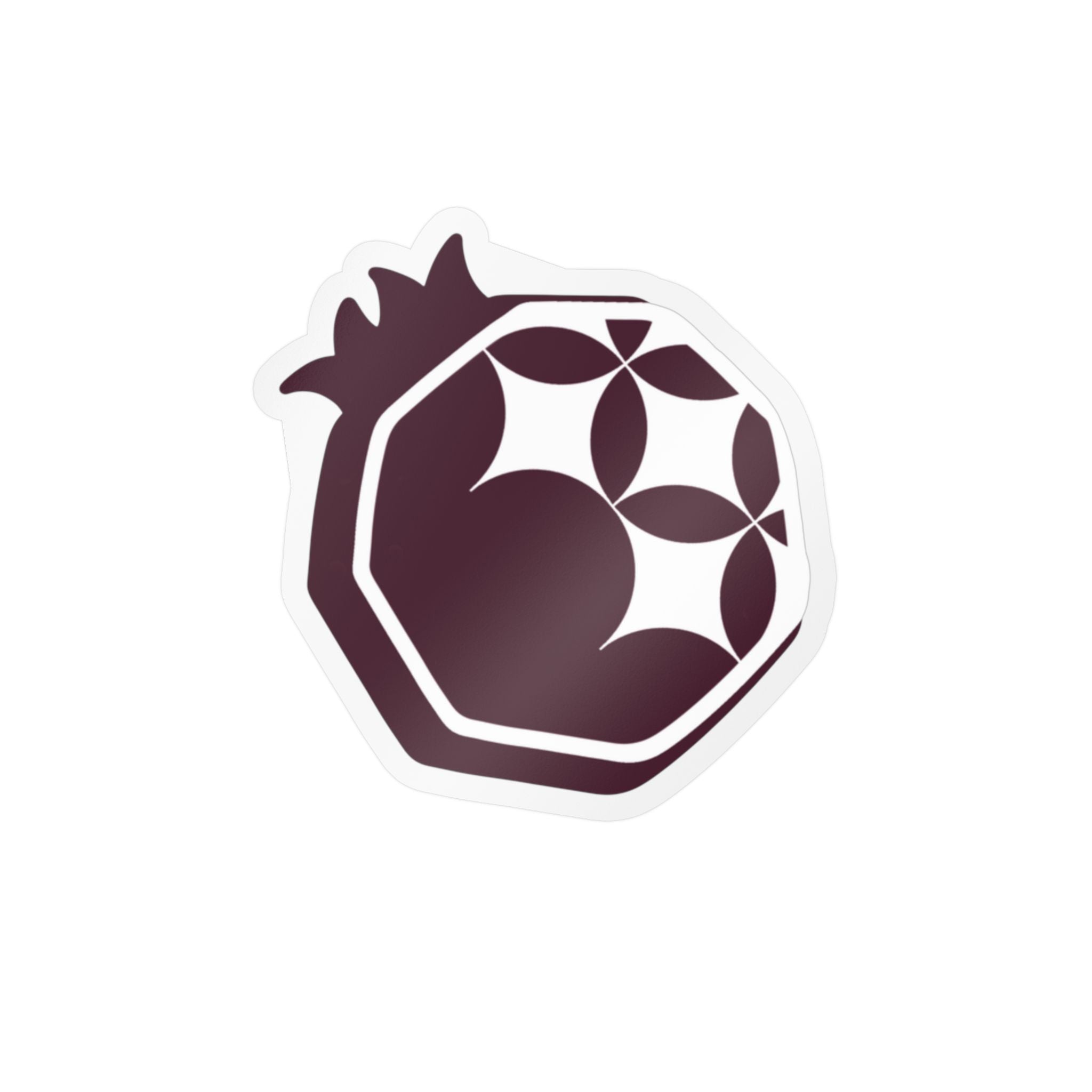 Pomegranate Kiss-Cut Vinyl Sticker — Decorative Fruit Decal for Laptops, Water Bottles & Windows