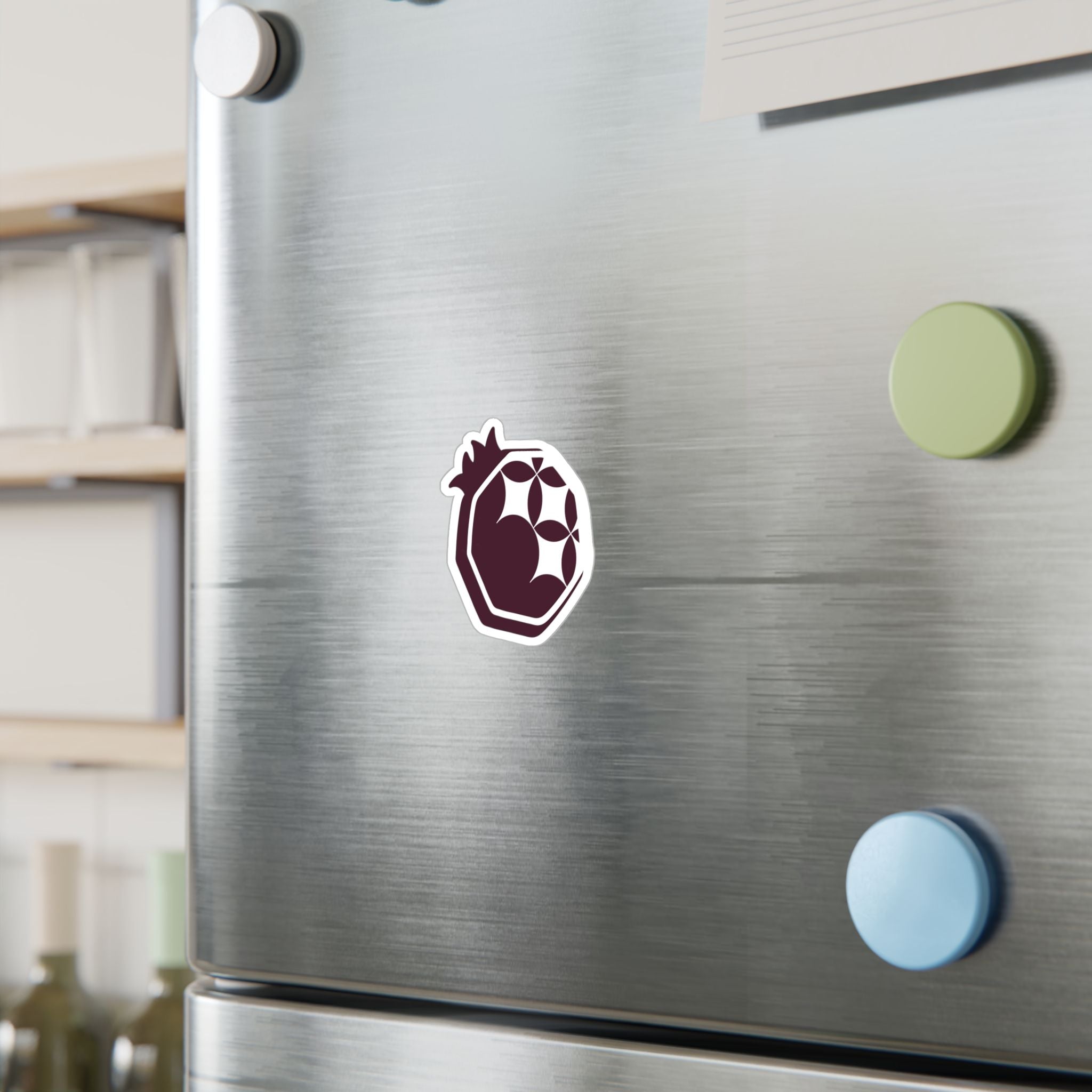 Pomegranate Kiss-Cut Vinyl Sticker — Decorative Fruit Decal for Laptops, Water Bottles & Windows