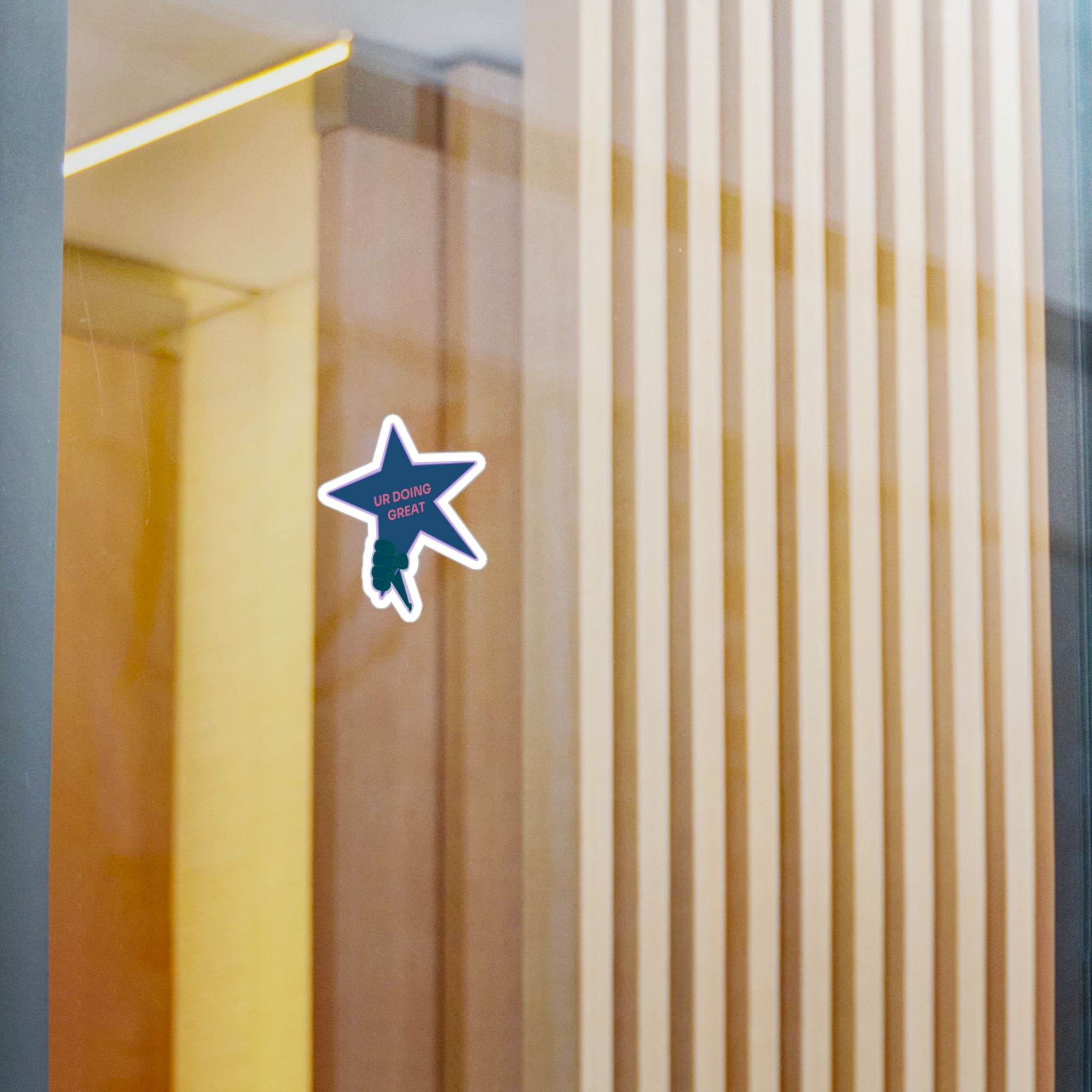 Kiss-Cut Sticker — Star 'UR DOING GREAT' Vinyl Decal (Encouragement Sticker)